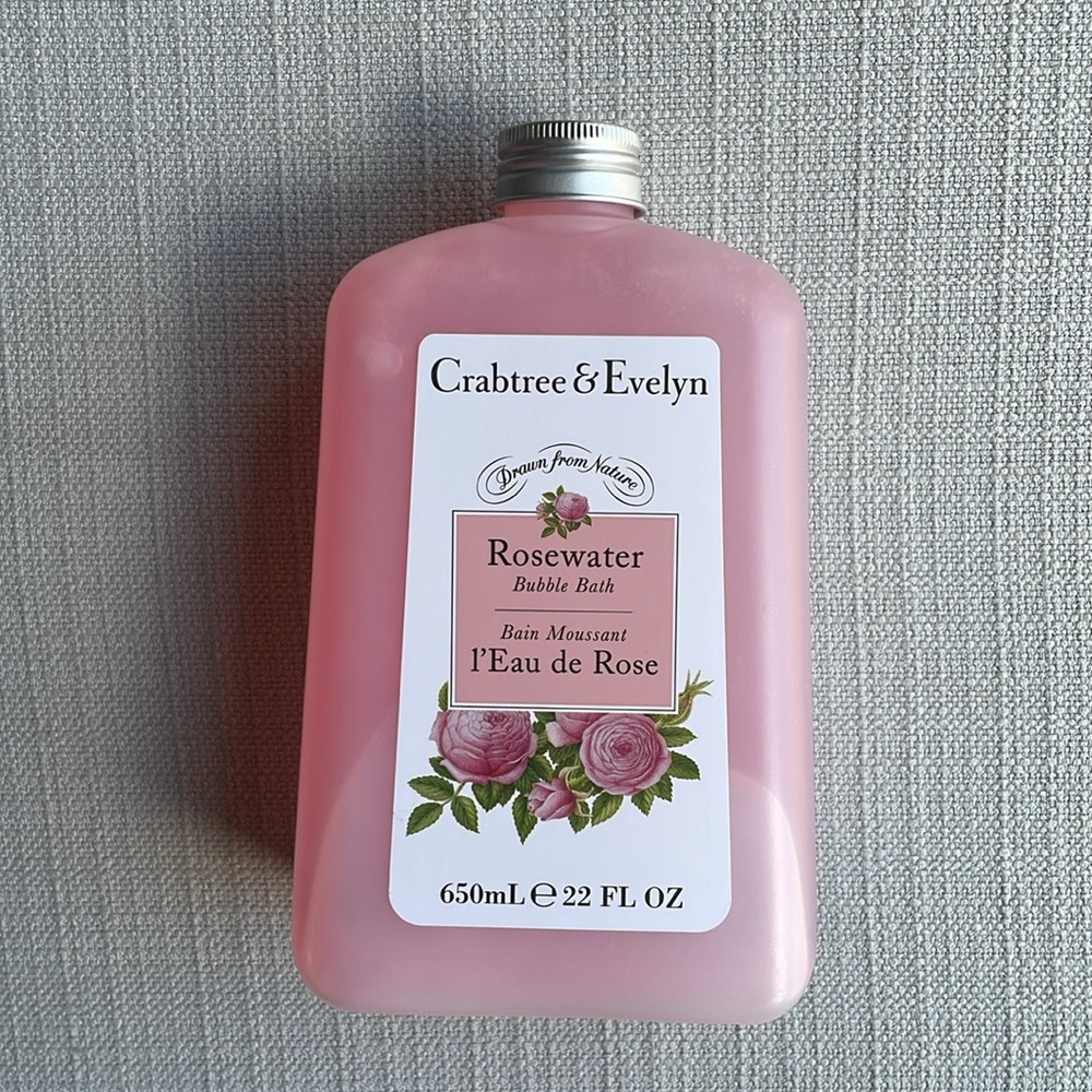 CRABTREE & EVELYN Rosewater Bubble Bath 22oz